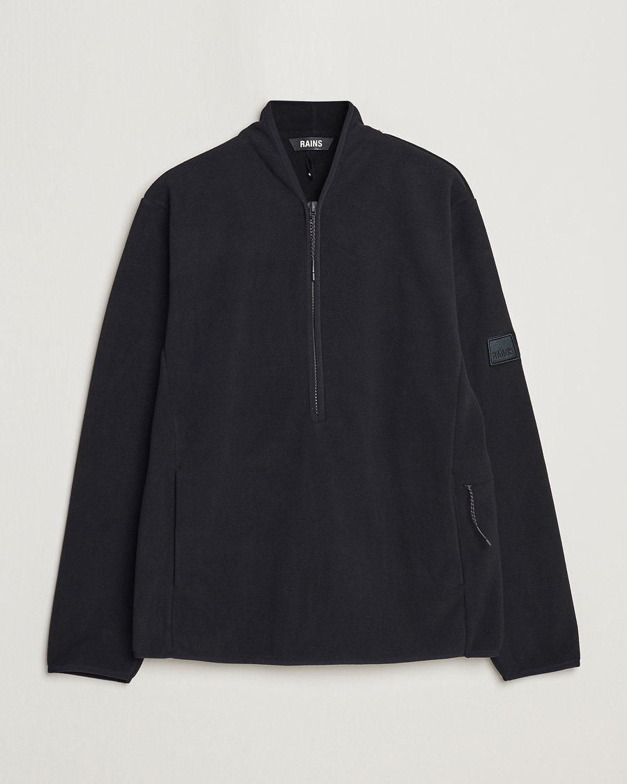 Herre | Gensere | RAINS | Fleece Half-Zip Pullover Black