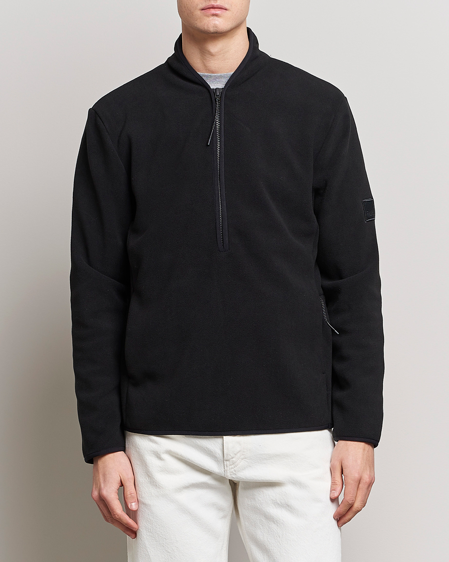 Herre | Gensere | RAINS | Fleece Half-Zip Pullover Black