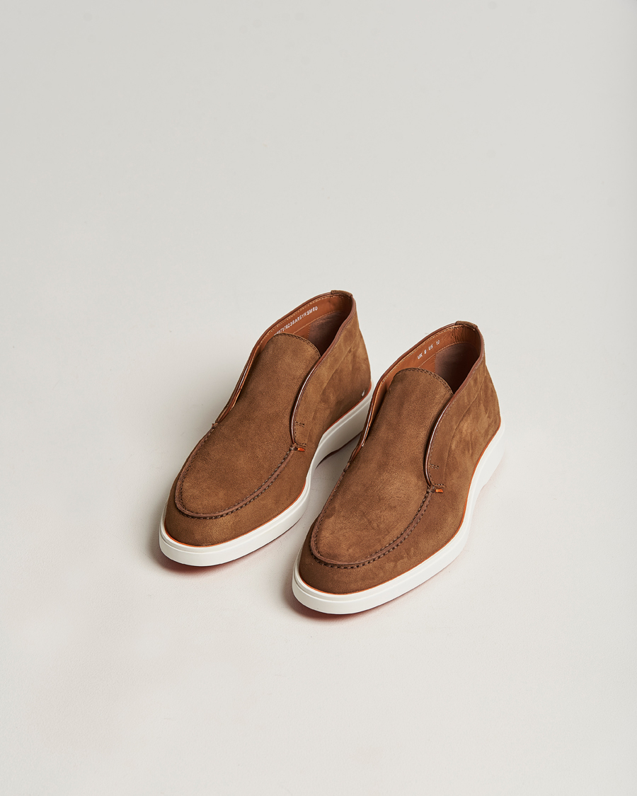 Herre |  | Santoni | Summer Chukka  Brown Suede