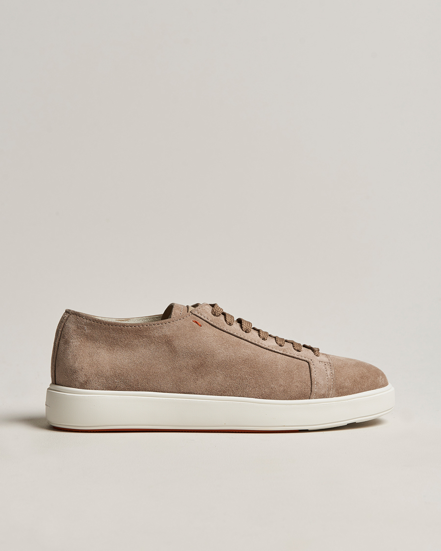 Herre | Santoni Plain Sneaker Beige Suede | Santoni | Plain Sneaker Beige Suede