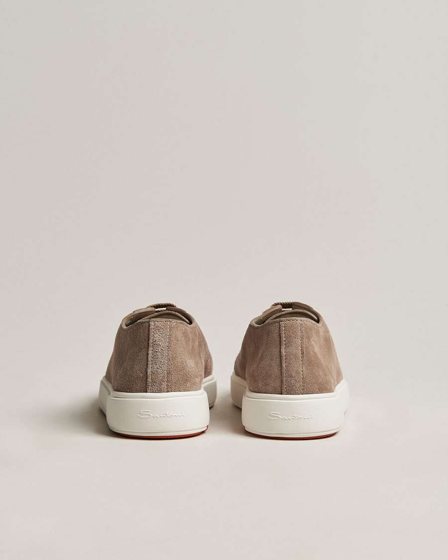 Herre | Santoni Plain Sneaker Beige Suede | Santoni | Plain Sneaker Beige Suede