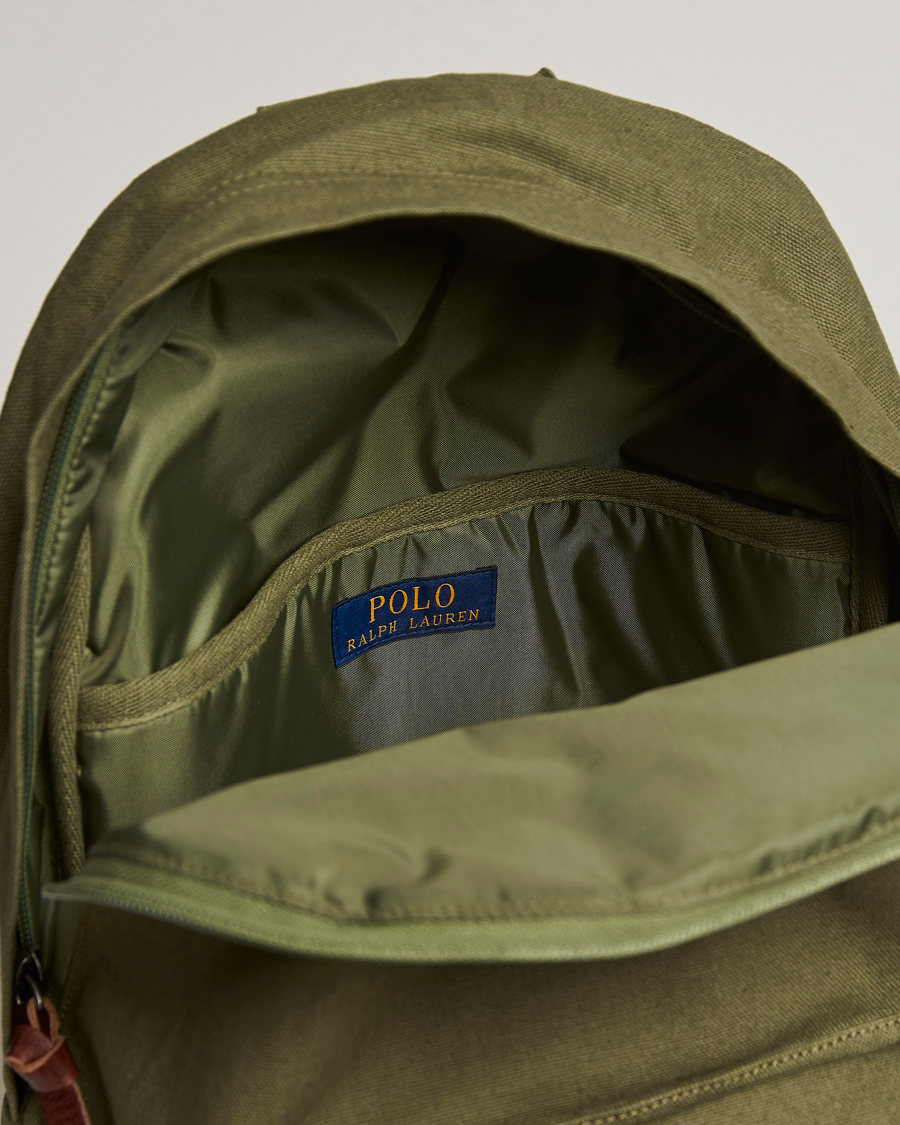 Herre | Polo Ralph Lauren Canvas Backpack Dark Sage | Polo Ralph Lauren | Canvas Backpack Dark Sage