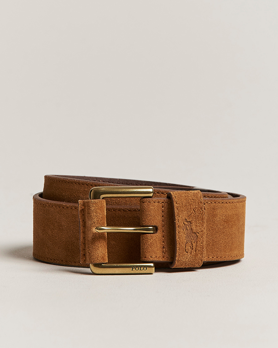 Herre | Polo Ralph Lauren Suede Belt Tan | Polo Ralph Lauren | Suede Belt Tan