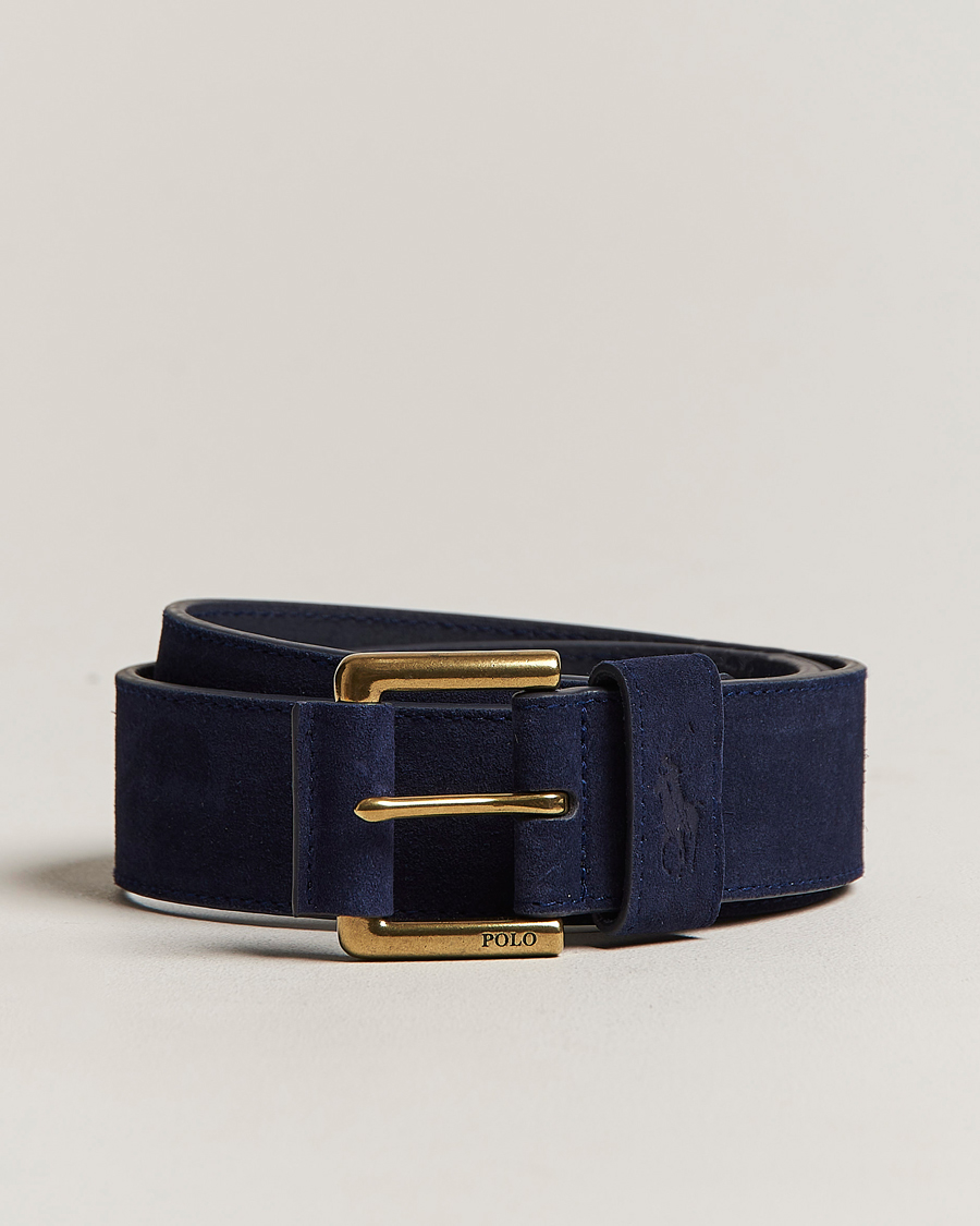 Herre | Belter | Polo Ralph Lauren | Suede Belt Navy