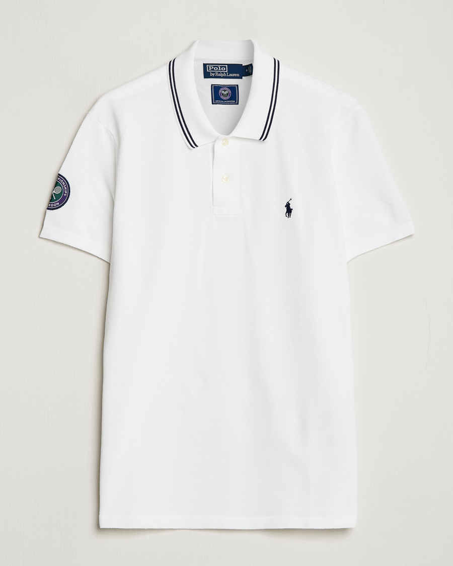 Herre | Pikéer | Polo Ralph Lauren | Custom Slim Fit Wimbledon Polo Ceramic White
