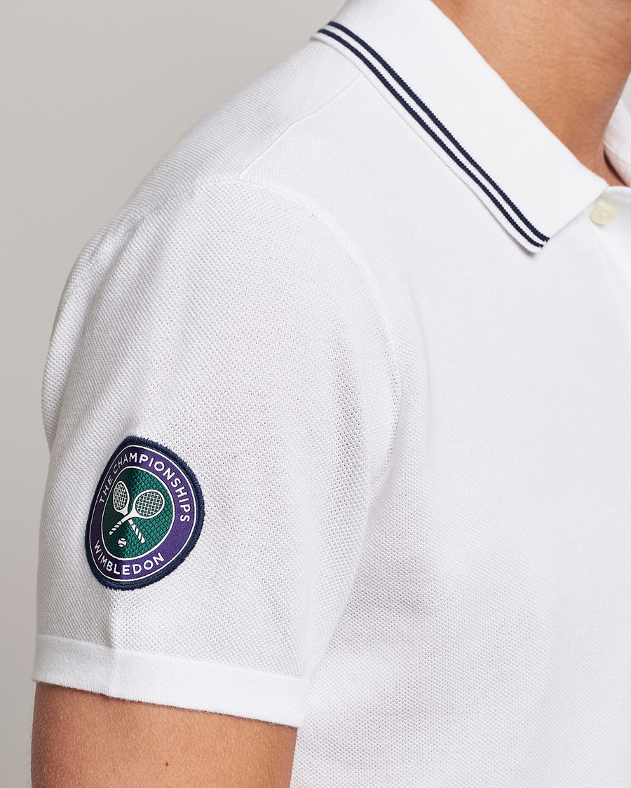 Herre | Pikéer | Polo Ralph Lauren | Custom Slim Fit Wimbledon Polo Ceramic White