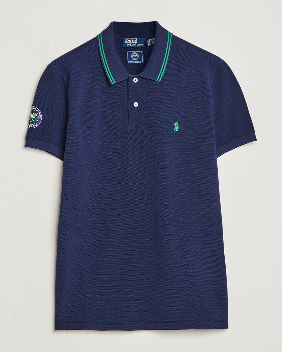 Herre | Pikéer | Polo Ralph Lauren | Custom Slim Fit Wimbledon Polo Refined Navy