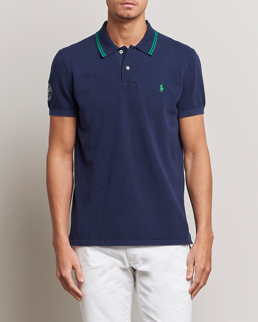 Herre | Pikéer | Polo Ralph Lauren | Custom Slim Fit Wimbledon Polo Refined Navy