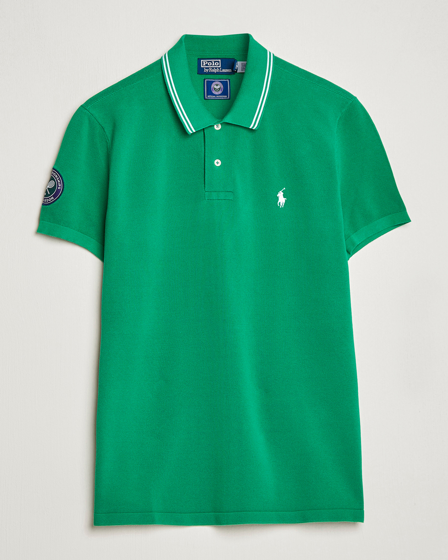 Herre | Pikéer | Polo Ralph Lauren | Custom Slim Fit Wimbledon Polo Stem Green