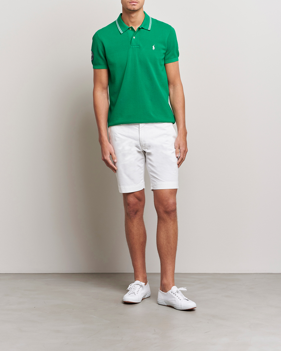 Herre | Pikéer | Polo Ralph Lauren | Custom Slim Fit Wimbledon Polo Stem Green