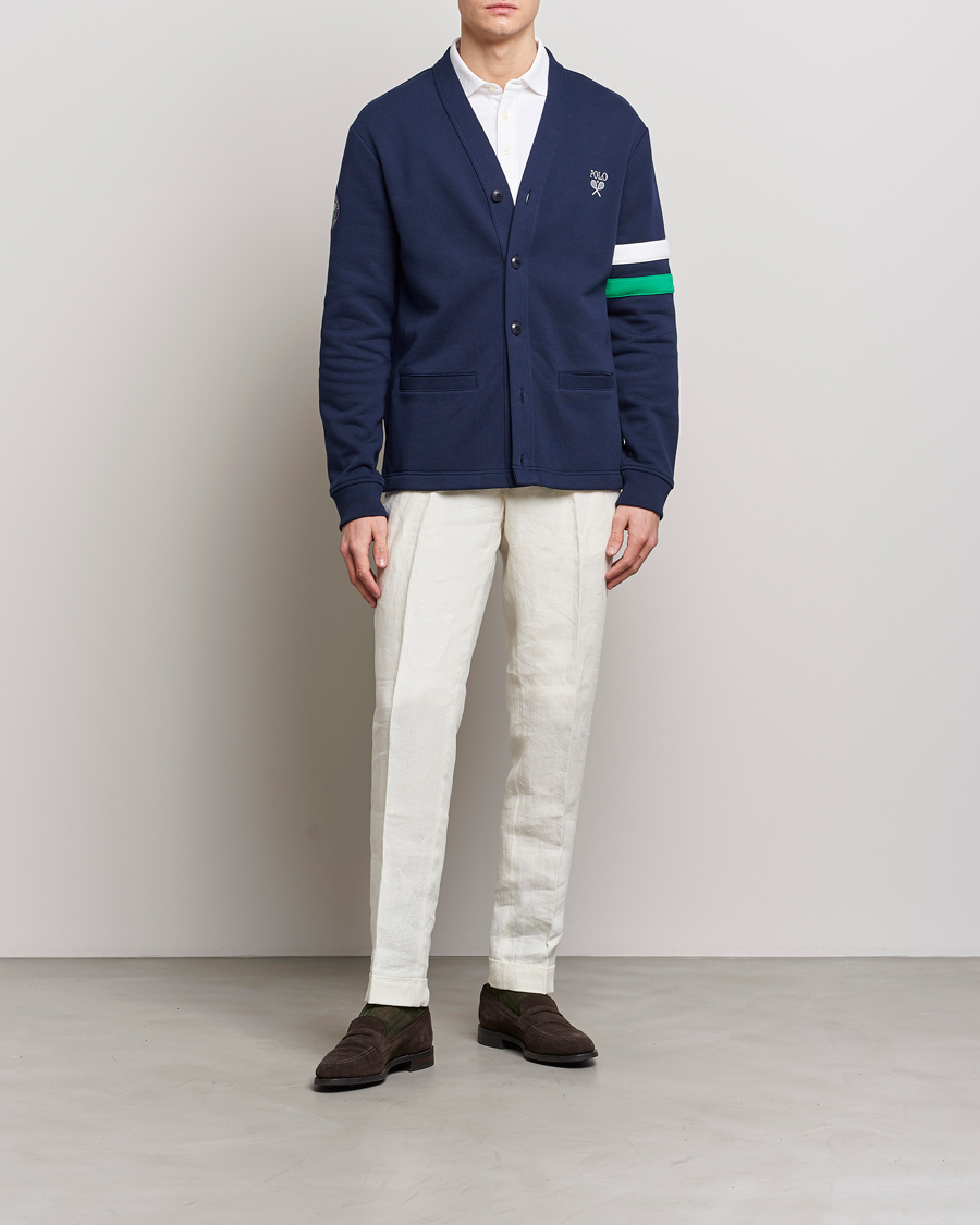 Herre | Gensere | Polo Ralph Lauren | Wimbledon Knitted Cardigan Refined Navy