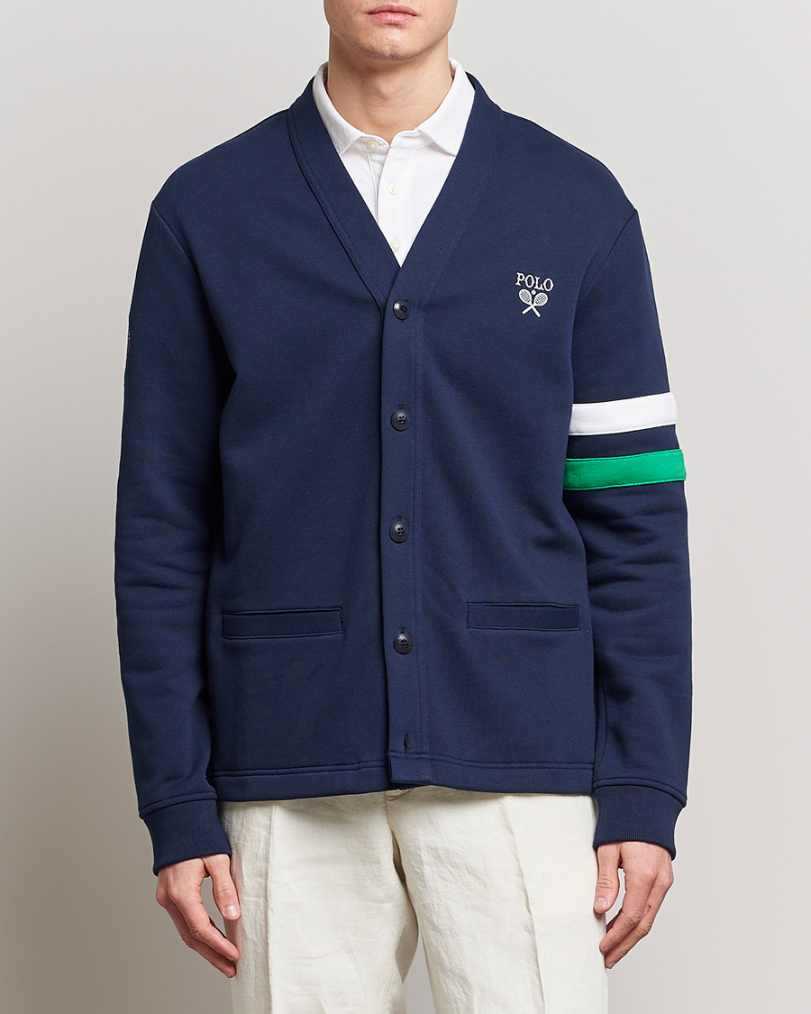 Herre | Cardigans | Polo Ralph Lauren | Wimbledon Knitted Cardigan Refined Navy