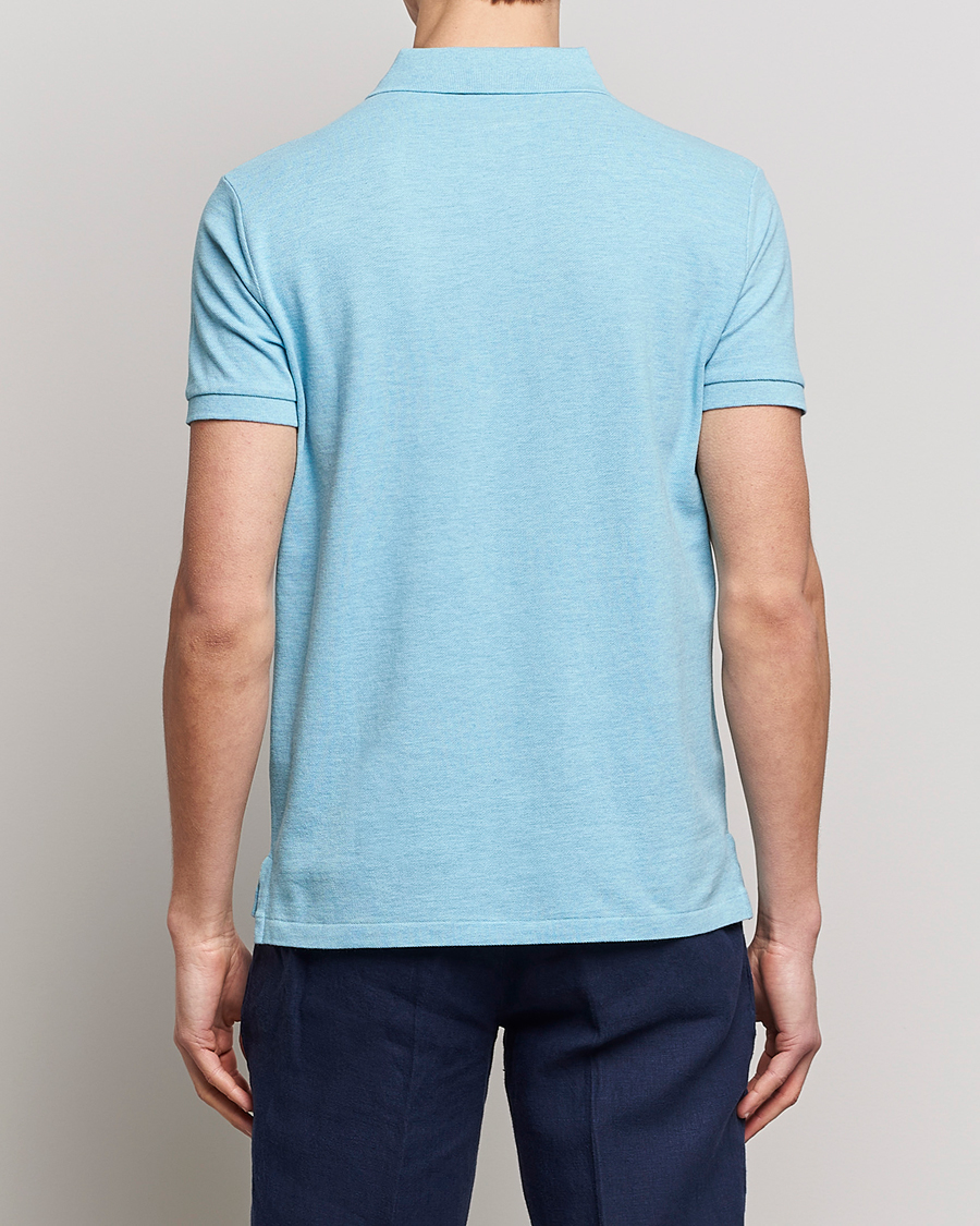 Herre | Pikéer | Polo Ralph Lauren | Custom Slim Fit Polo Watchhill Blue Heather
