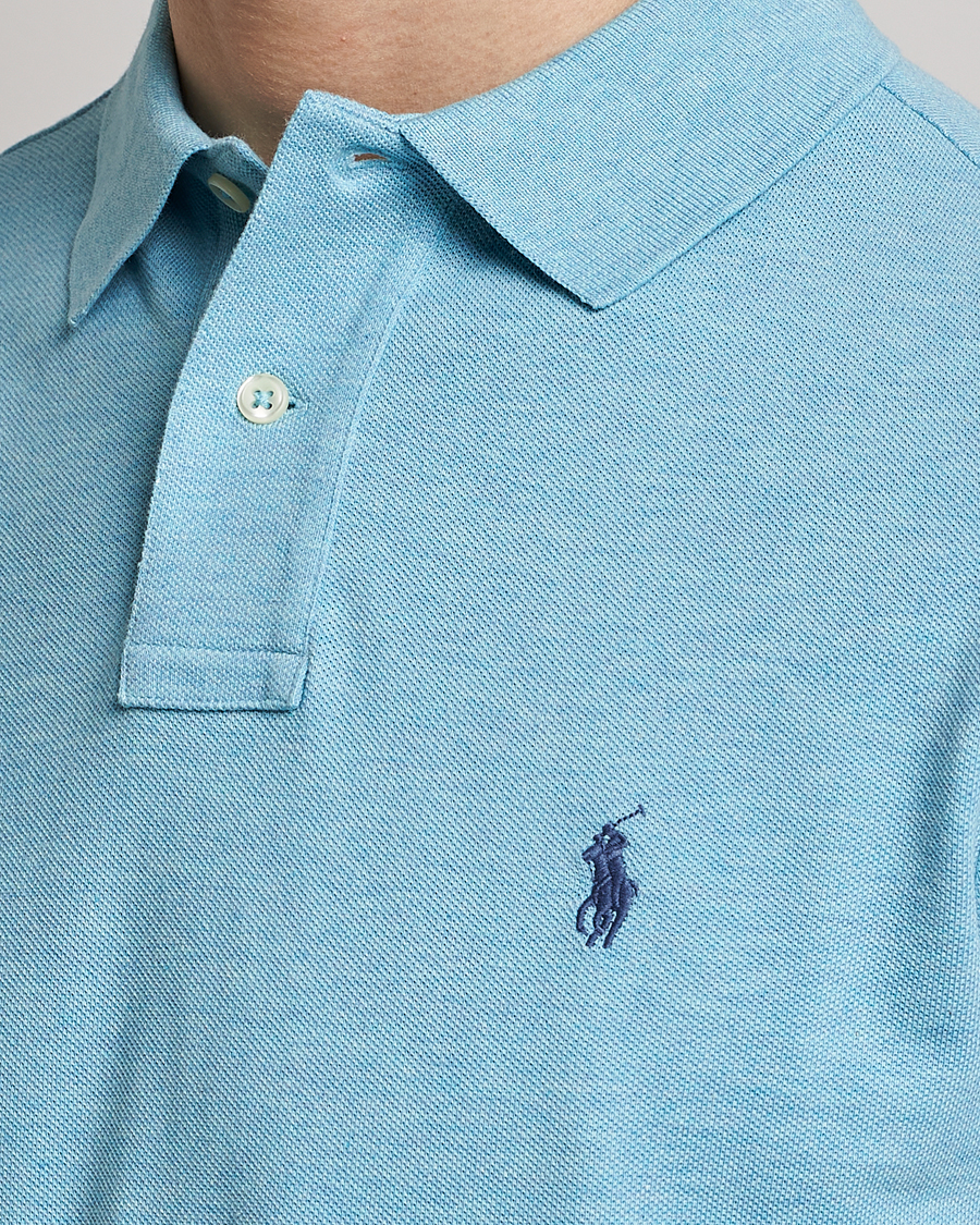 Herre | Pikéer | Polo Ralph Lauren | Custom Slim Fit Polo Watchhill Blue Heather