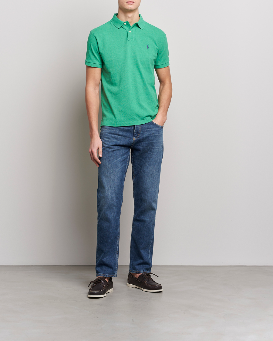 Herre | Pikéer | Polo Ralph Lauren | Custom Slim Fit Polo Palm Green Heather
