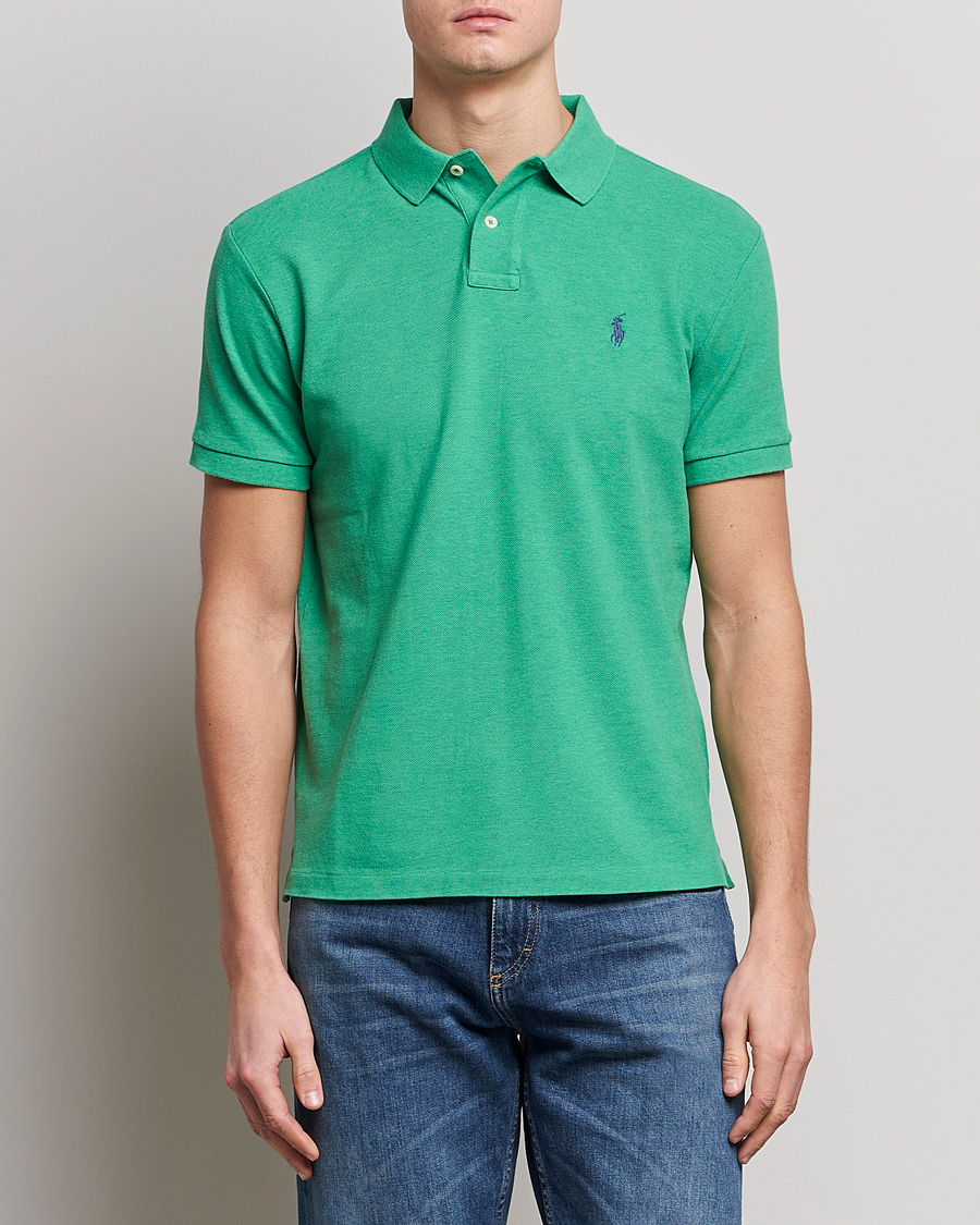 Herre | Pikéer | Polo Ralph Lauren | Custom Slim Fit Polo Palm Green Heather