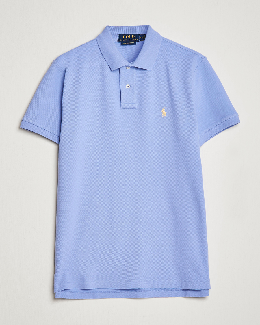 Herre | Pikéer | Polo Ralph Lauren | Custom Slim Fit Polo Lafayette Blue