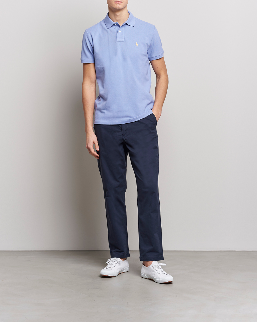 Herre | Pikéer | Polo Ralph Lauren | Custom Slim Fit Polo Lafayette Blue