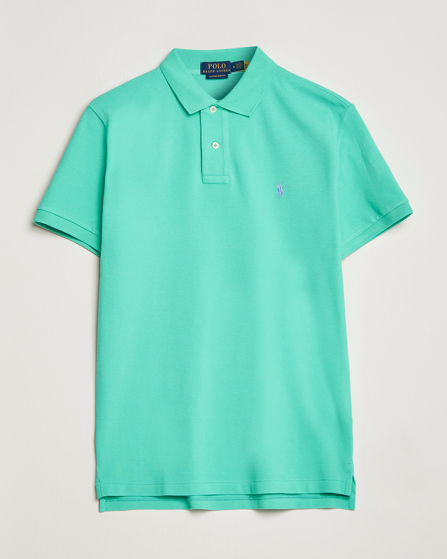 Herre | Pikéer | Polo Ralph Lauren | Custom Slim Fit Polo Sunset Green