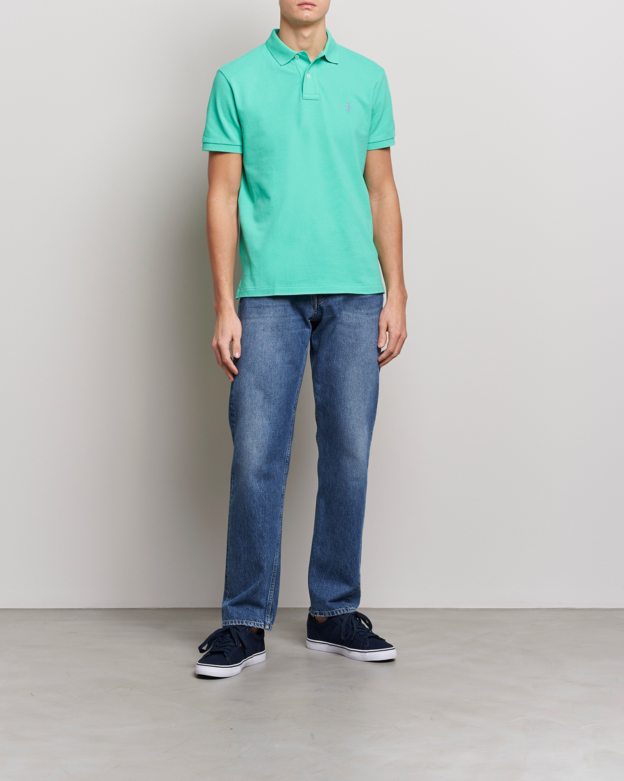 Herre | Pikéer | Polo Ralph Lauren | Custom Slim Fit Polo Sunset Green