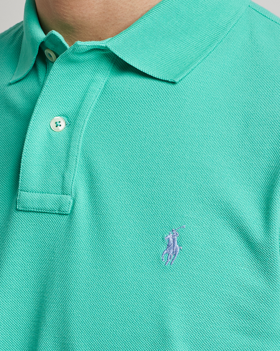 Herre | Pikéer | Polo Ralph Lauren | Custom Slim Fit Polo Sunset Green