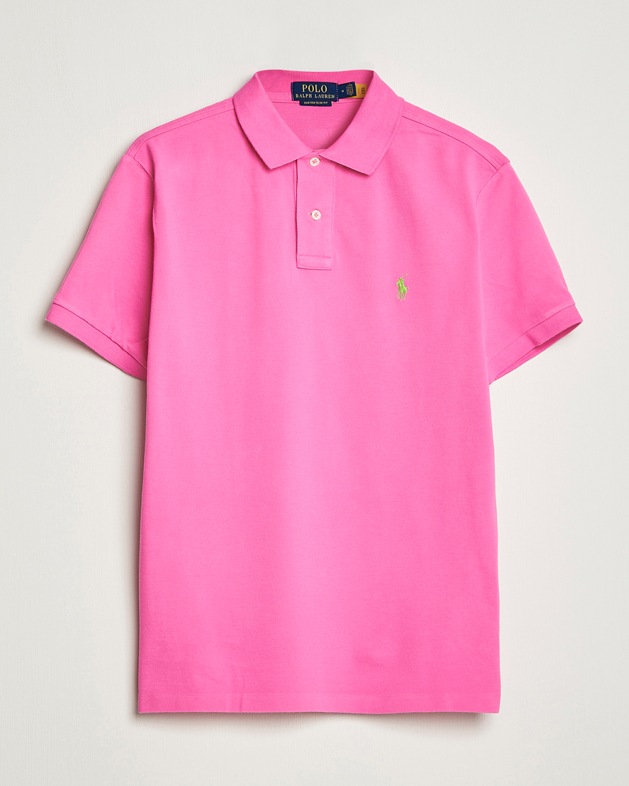 Herre | Pikéer | Polo Ralph Lauren | Custom Slim Fit Polo Dalia Pink