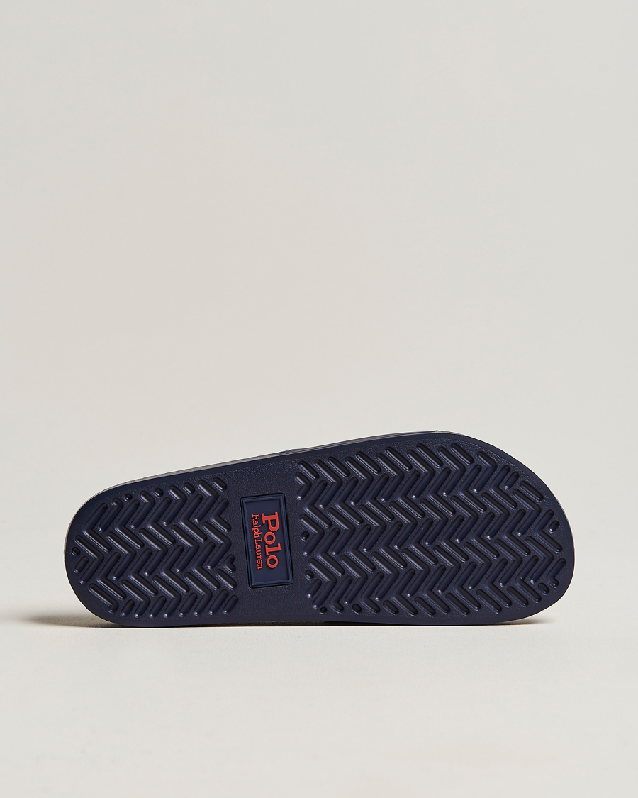 Herre | Polo Ralph Lauren Logo Slides Navy | Polo Ralph Lauren | Logo Slides Navy