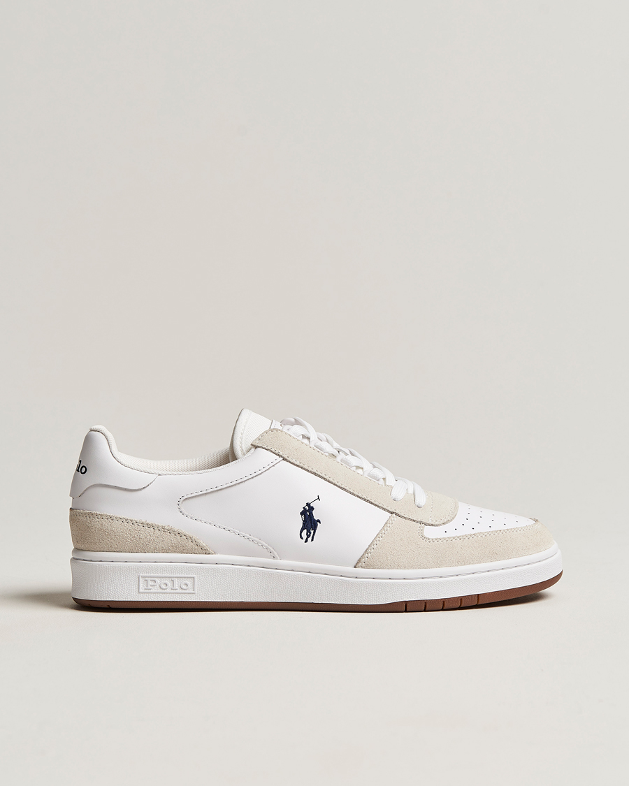 Herre | Sneakers | Polo Ralph Lauren | CRT Leather/Suede Sneaker White/Navy
