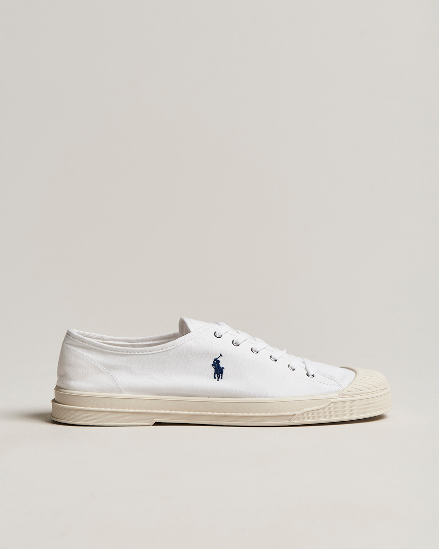 Herre | Polo Ralph Lauren Paloma Canvas Sneaker White/Navy | Polo Ralph Lauren | Paloma Canvas Sneaker White/Navy