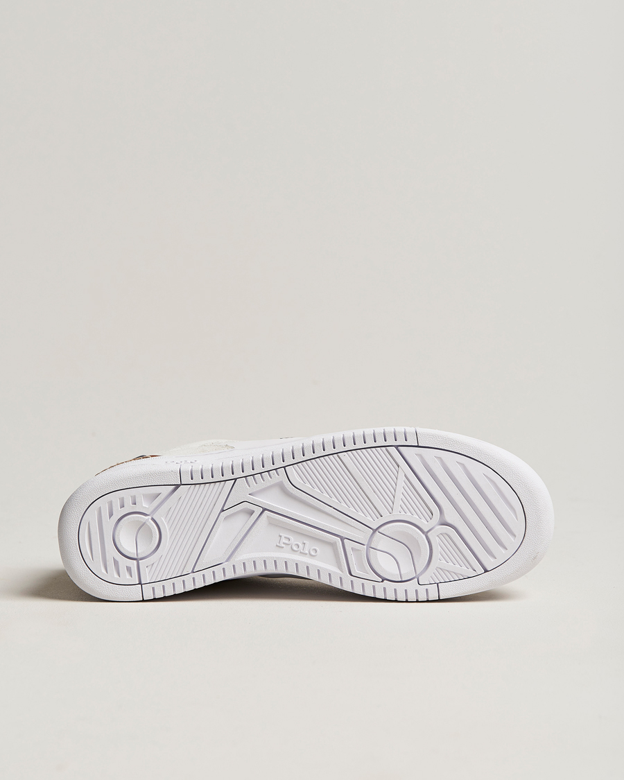 Herre | Sneakers | Polo Ralph Lauren | Masters Court Suede Sneaker White/Navy/Red