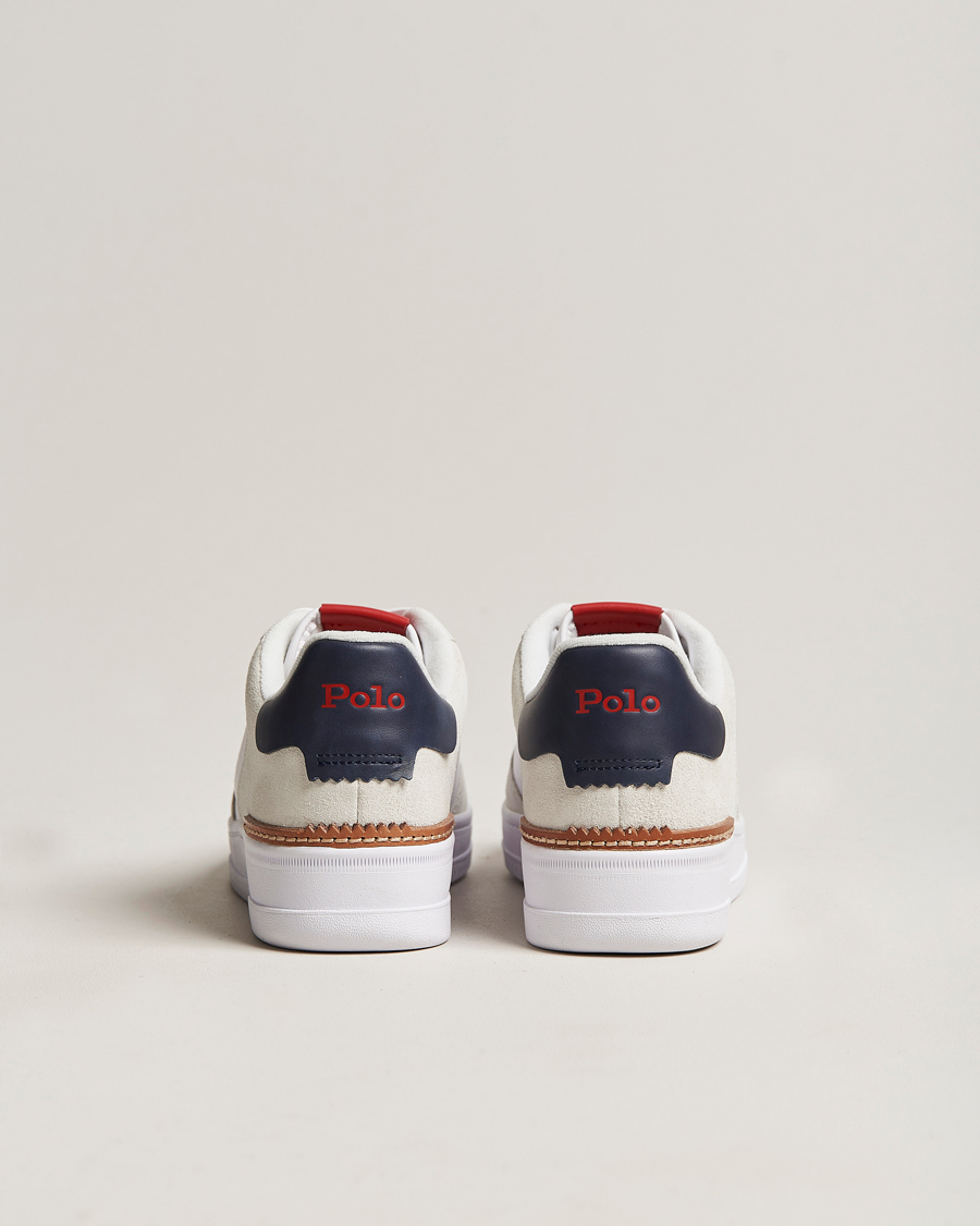 Herre | Sneakers | Polo Ralph Lauren | Masters Court Suede Sneaker White/Navy/Red