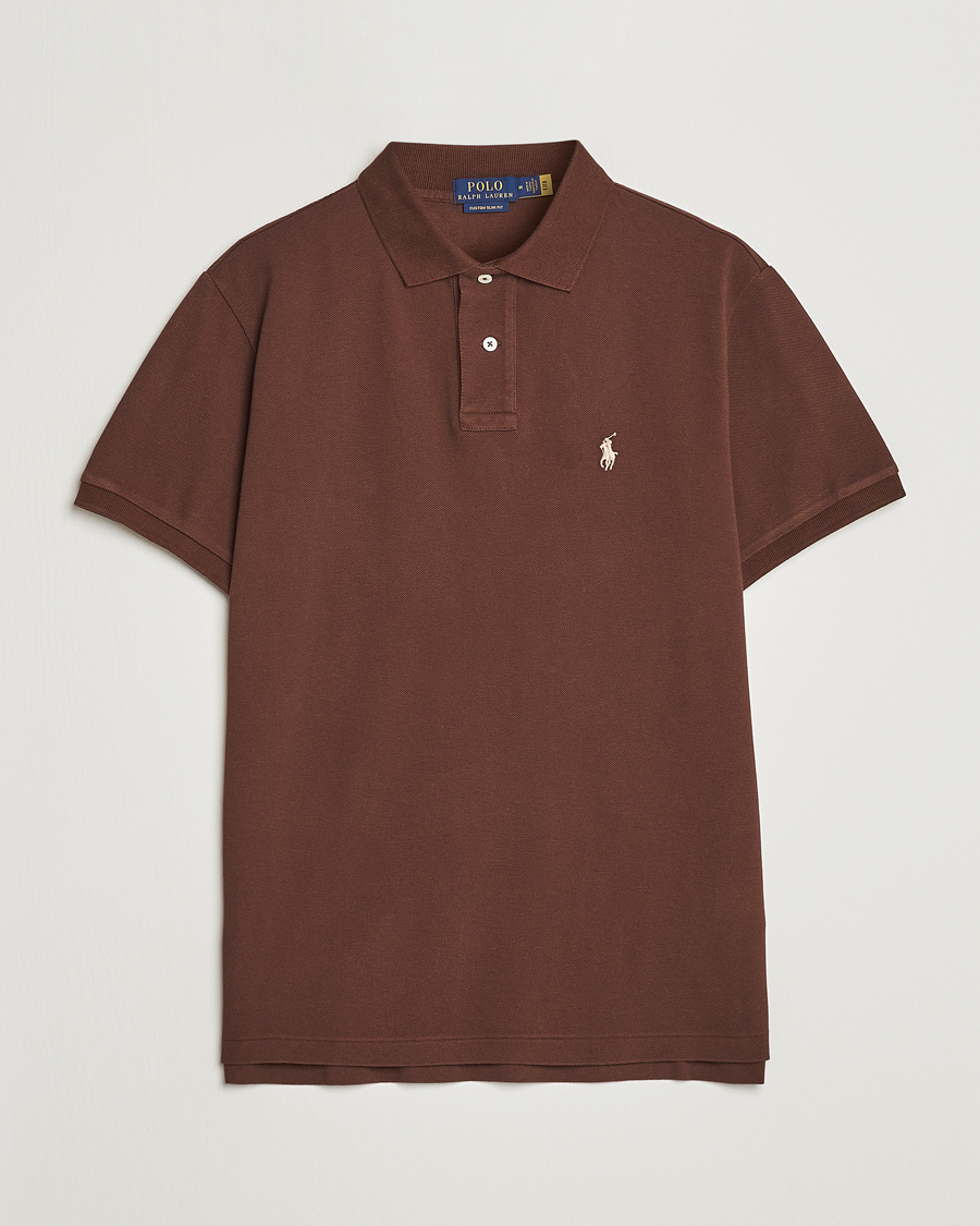 Herre | Pikéer | Polo Ralph Lauren | Custom Slim Fit Polo Branch Brown