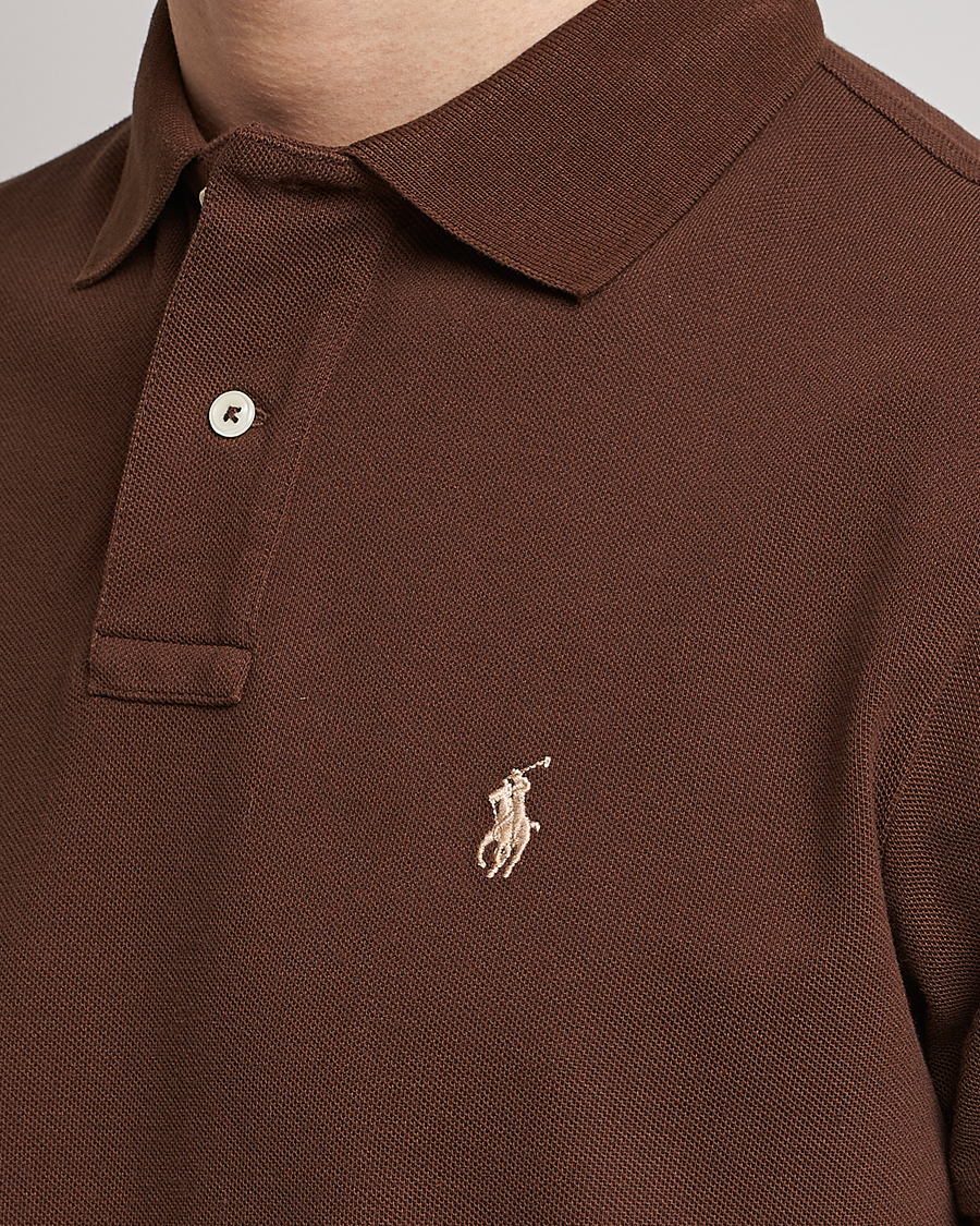 Herre | Pikéer | Polo Ralph Lauren | Custom Slim Fit Polo Branch Brown