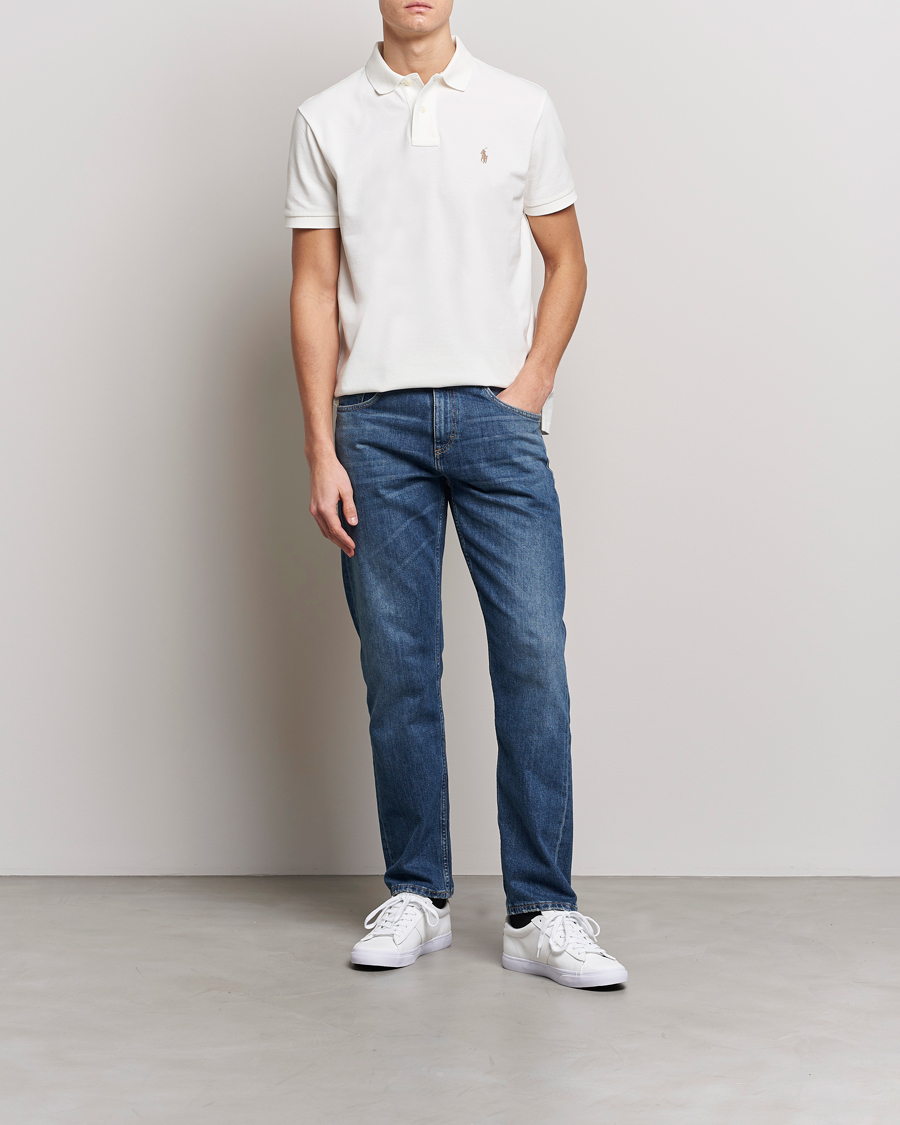 Herre | Pikéer | Polo Ralph Lauren | Custom Slim Fit Polo Deckwash White
