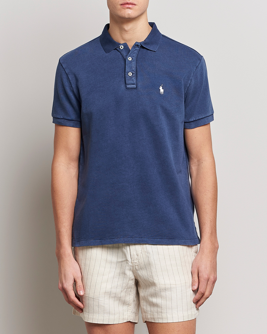 Herre | Pikéer | Polo Ralph Lauren | Custom Fit Spa Terry Polo Newport Navy