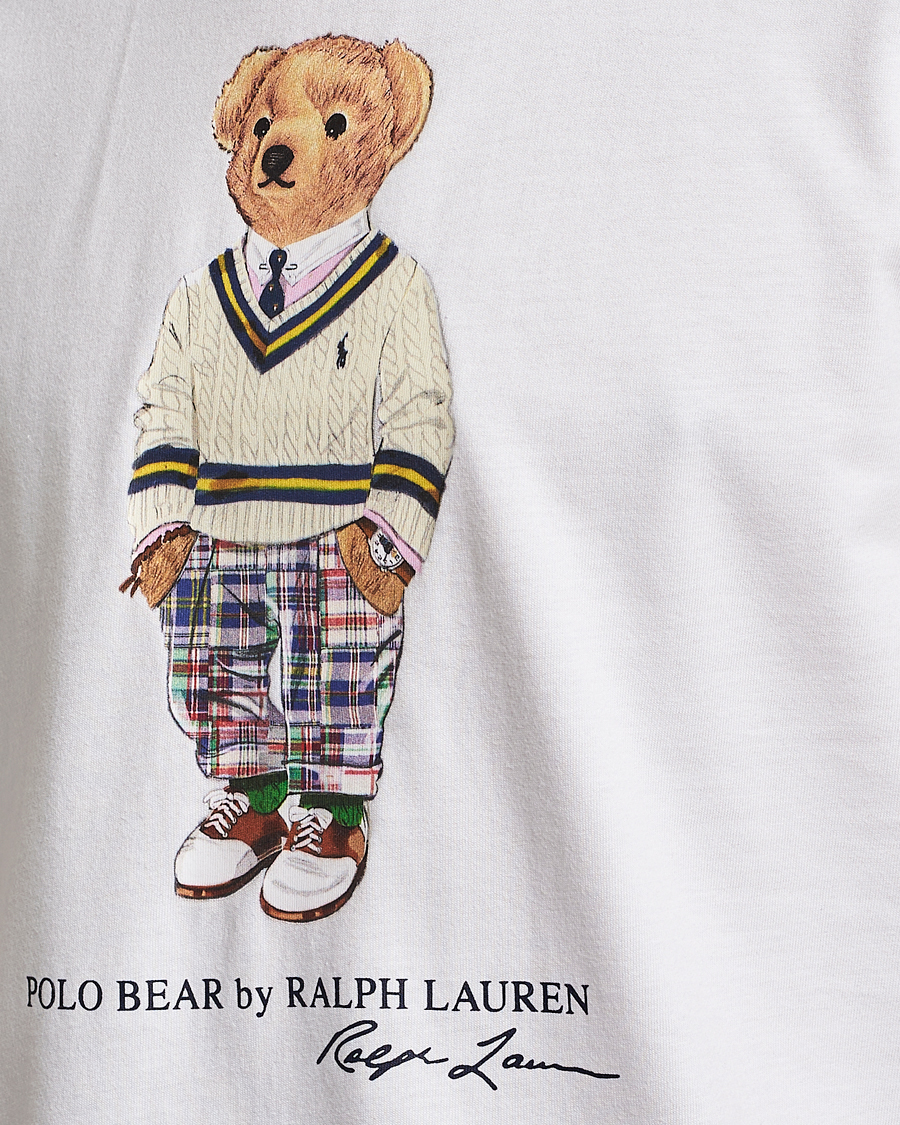 Herre | T-Shirts | Polo Ralph Lauren | Printed Heritage Bear Crew Neck T-Shirt White