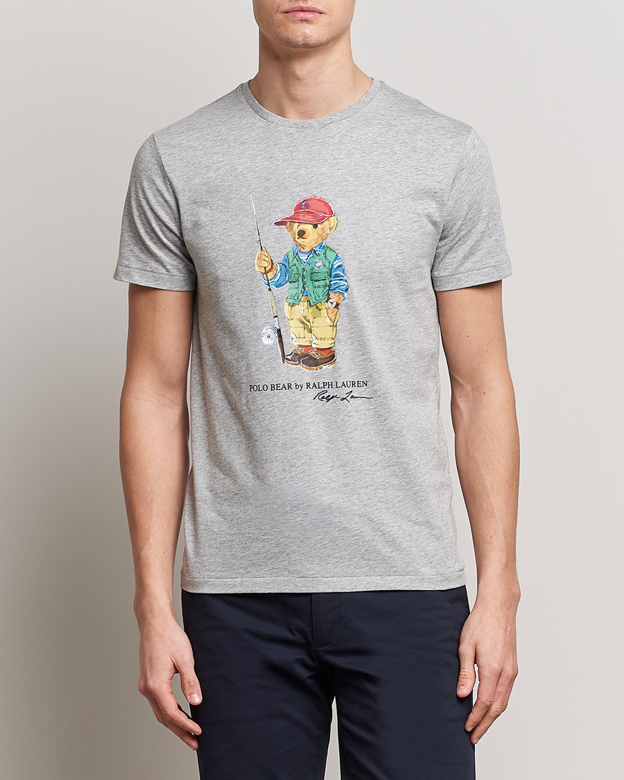 Herre |  | Polo Ralph Lauren | Printed Heritage Bear Crew Neck T-Shirt Andover Heather