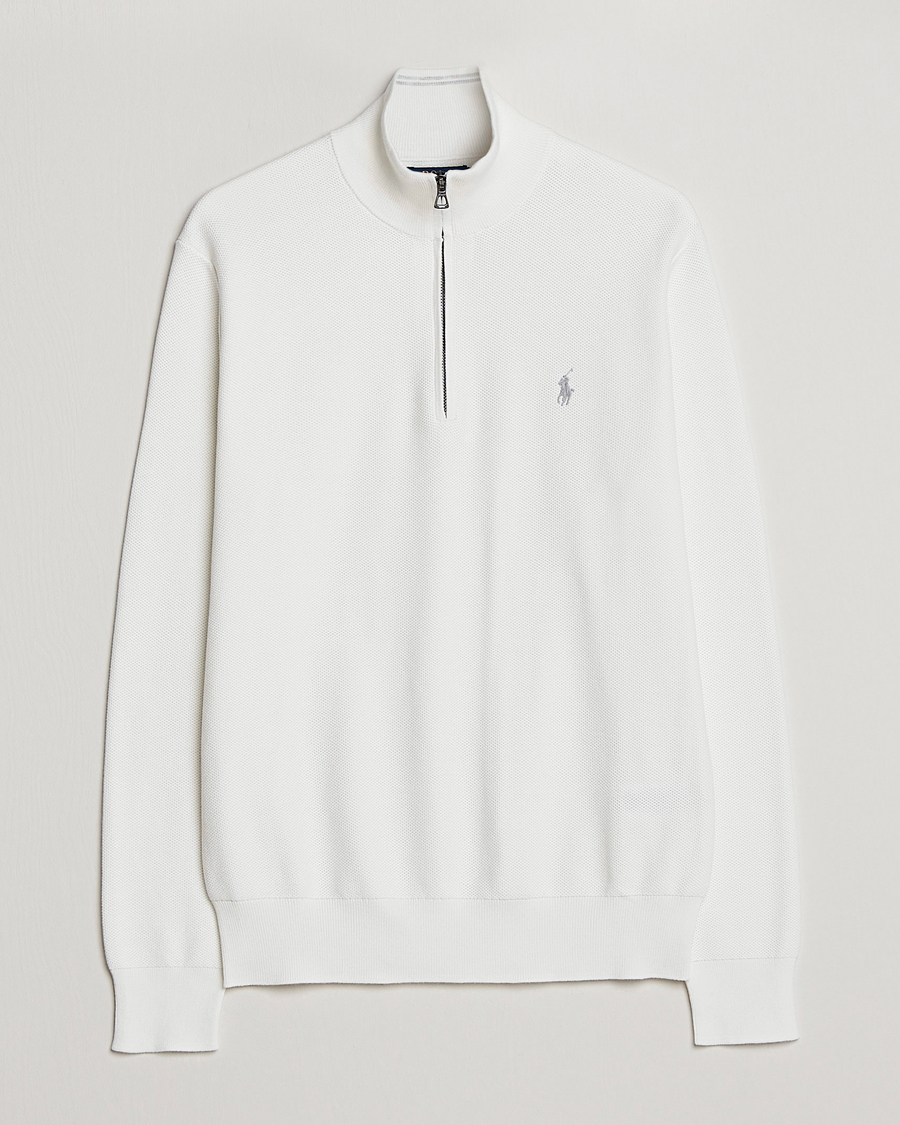 Herre | Gensere | Polo Ralph Lauren | Textured Half-Zip Deckwash White
