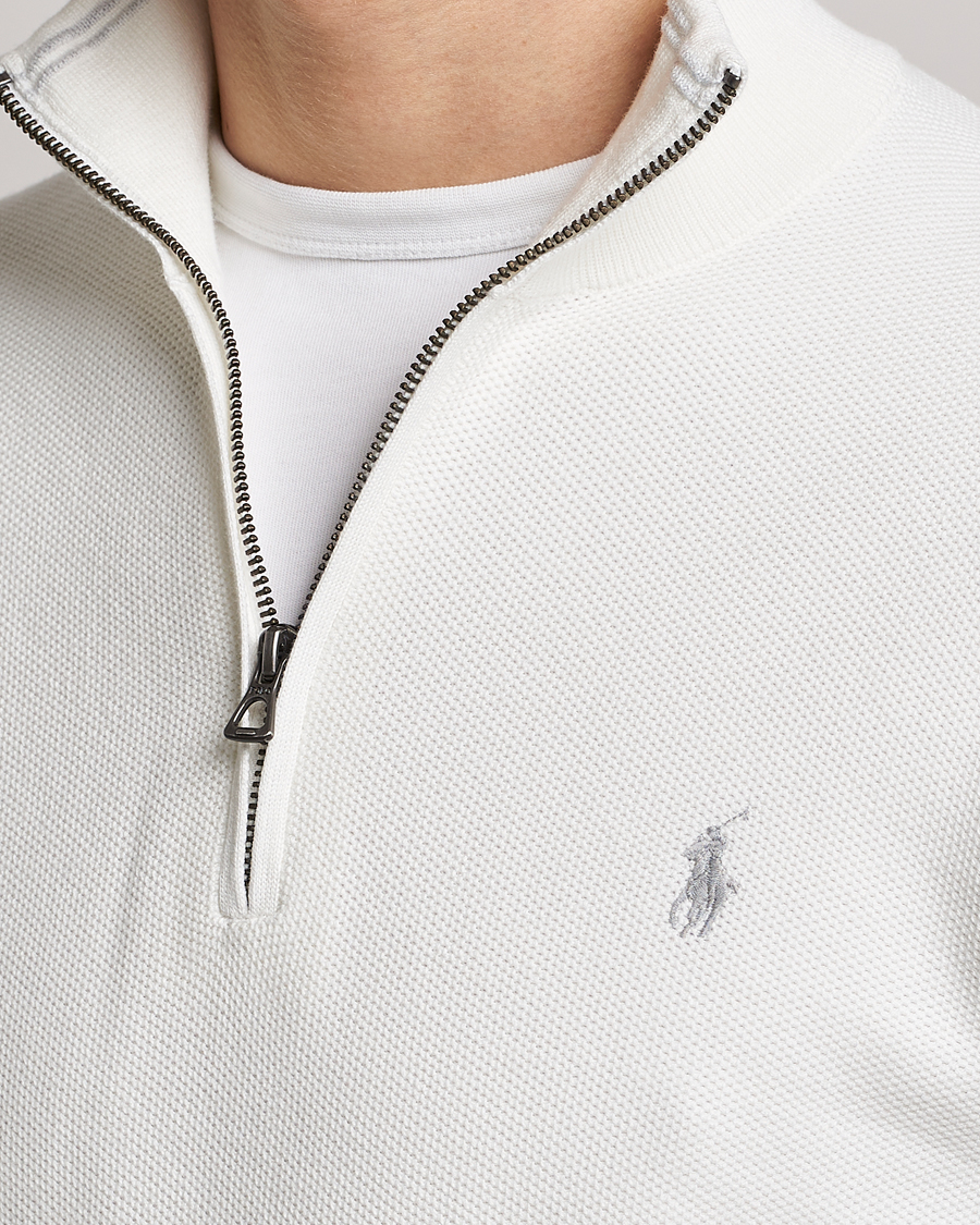 Herre | Gensere | Polo Ralph Lauren | Textured Half-Zip Deckwash White