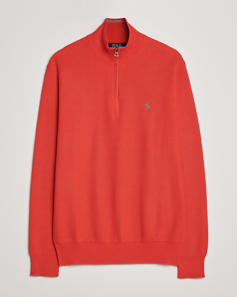 Herre | Gensere | Polo Ralph Lauren | Textured Half-Zip Red Reef