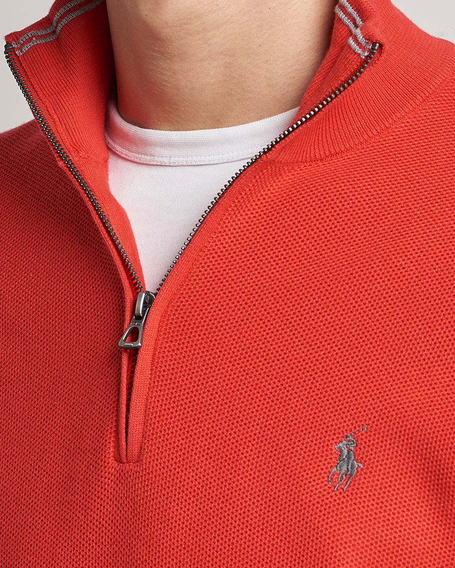 Herre | Gensere | Polo Ralph Lauren | Textured Half-Zip Red Reef