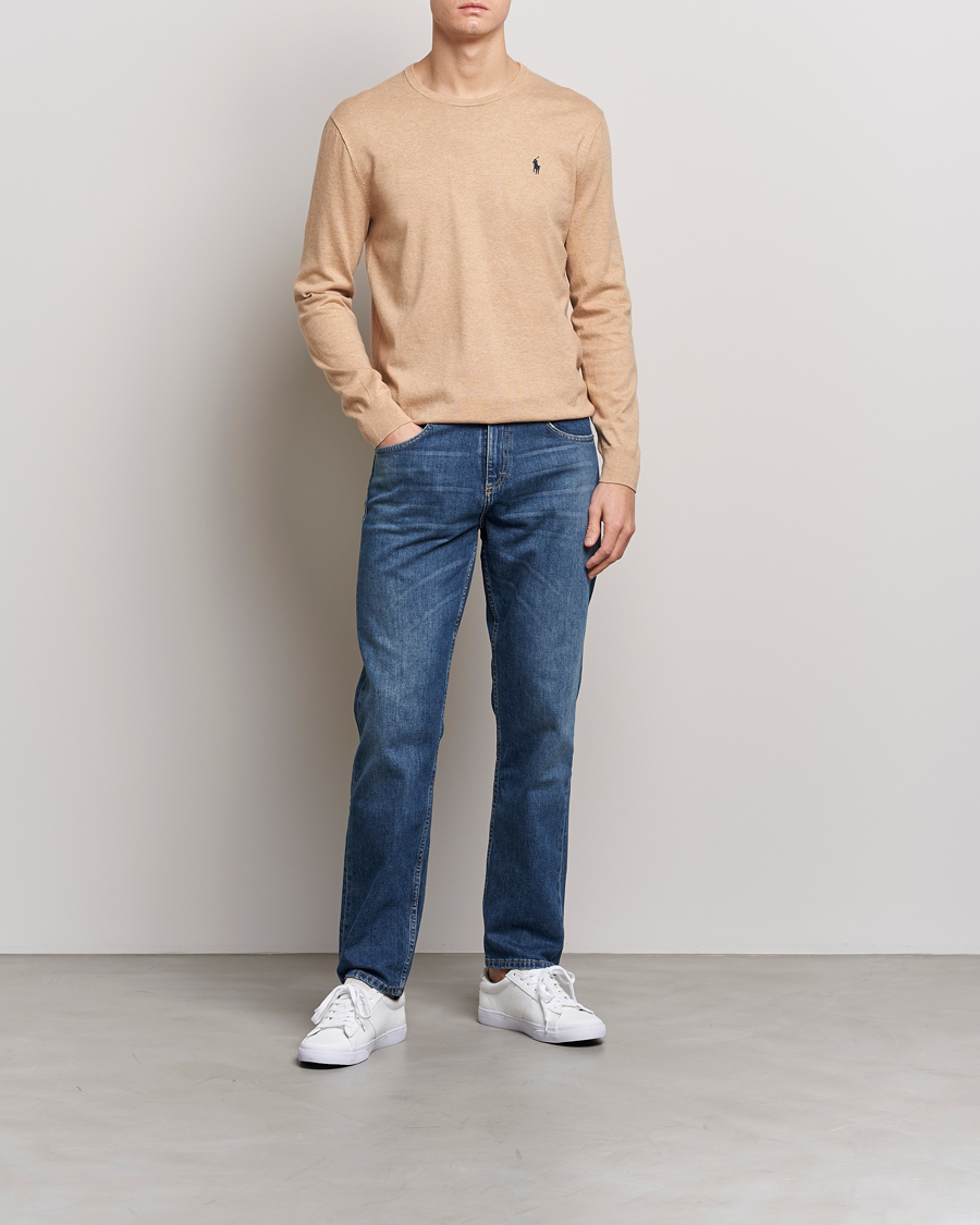 Herre | Gensere | Polo Ralph Lauren | Cotton Crew Neck Sweater Camel Melange