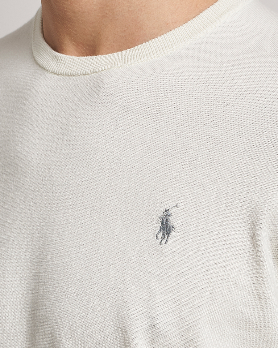 Herre | Gensere | Polo Ralph Lauren | Cotton Crew Neck Sweater Antique Cream