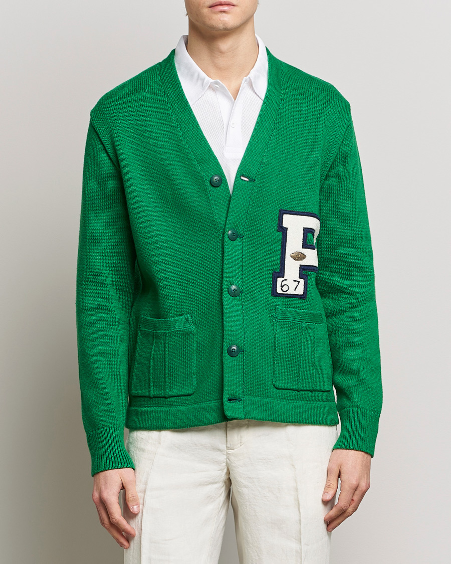 Herre | Cardigans | Polo Ralph Lauren | Cotton Knitted Varsity Cardigan New Forest