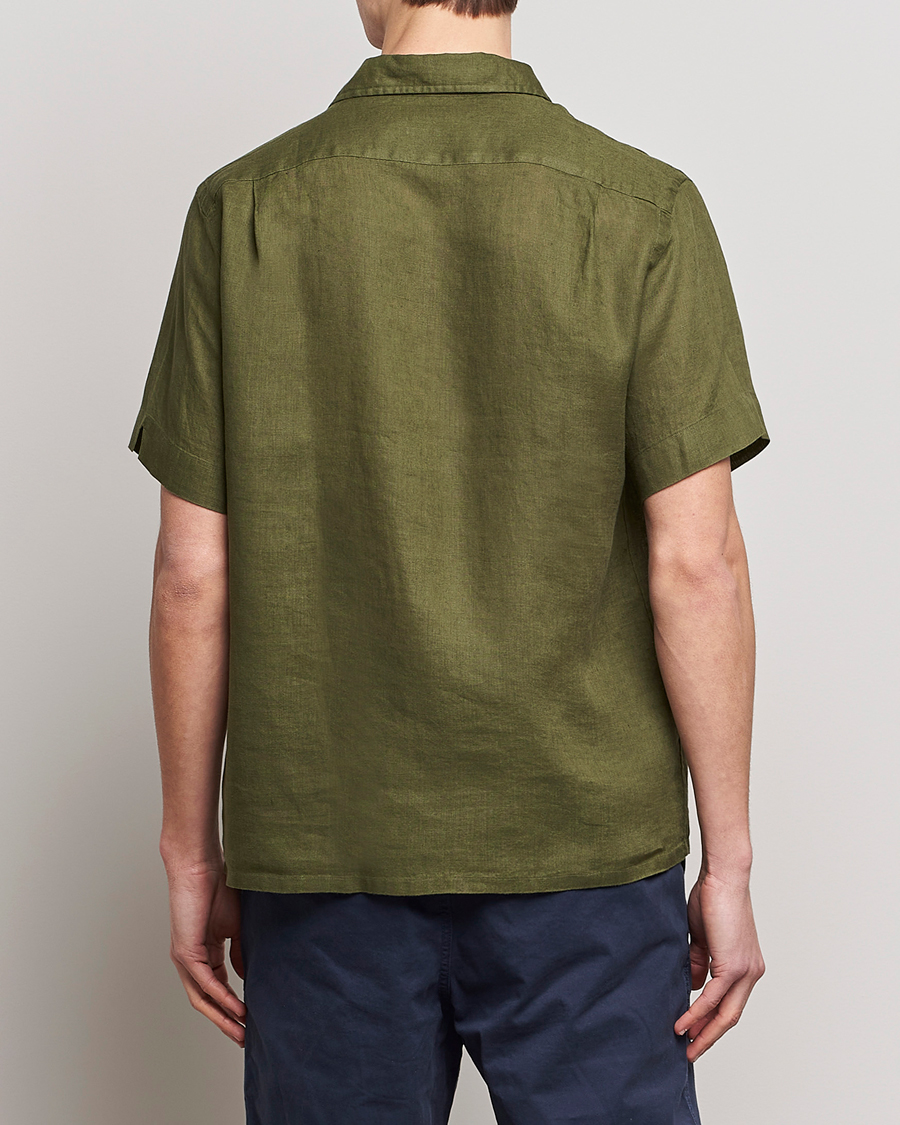 Herre | Skjorter | Polo Ralph Lauren | Linen Camp Collar Short Sleeve Shirt Dark Sage