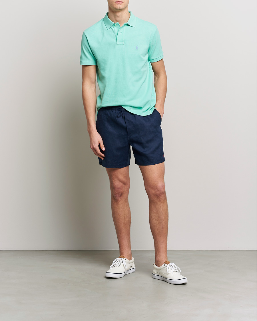 Herre | Pikéer | Polo Ralph Lauren | Custom Slim Fit Polo Aqua Verde