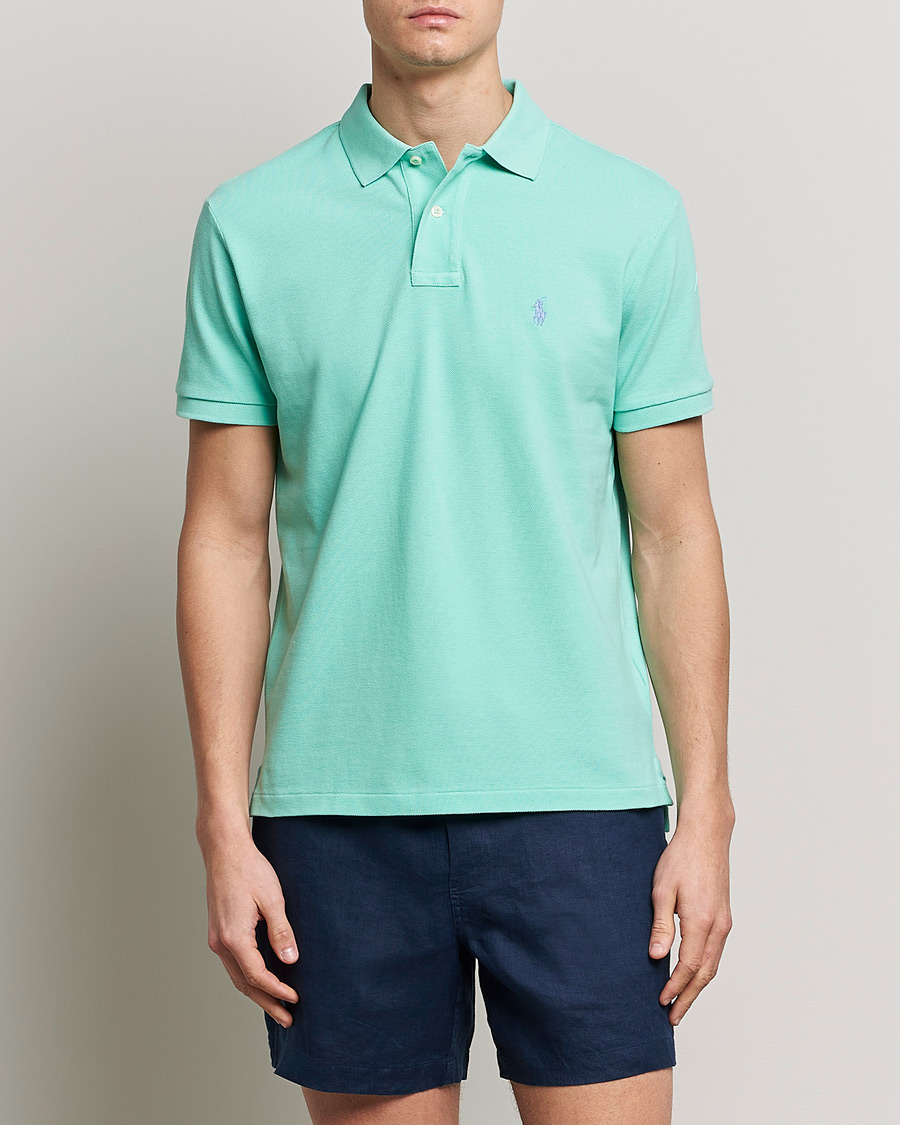 Herre |  | Polo Ralph Lauren | Custom Slim Fit Polo Aqua Verde