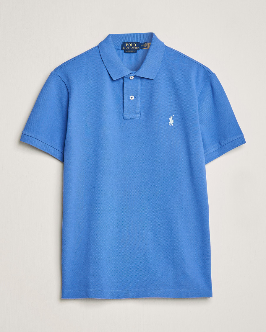 Herre | Pikéer | Polo Ralph Lauren | Custom Slim Fit Polo Maidstone Blue