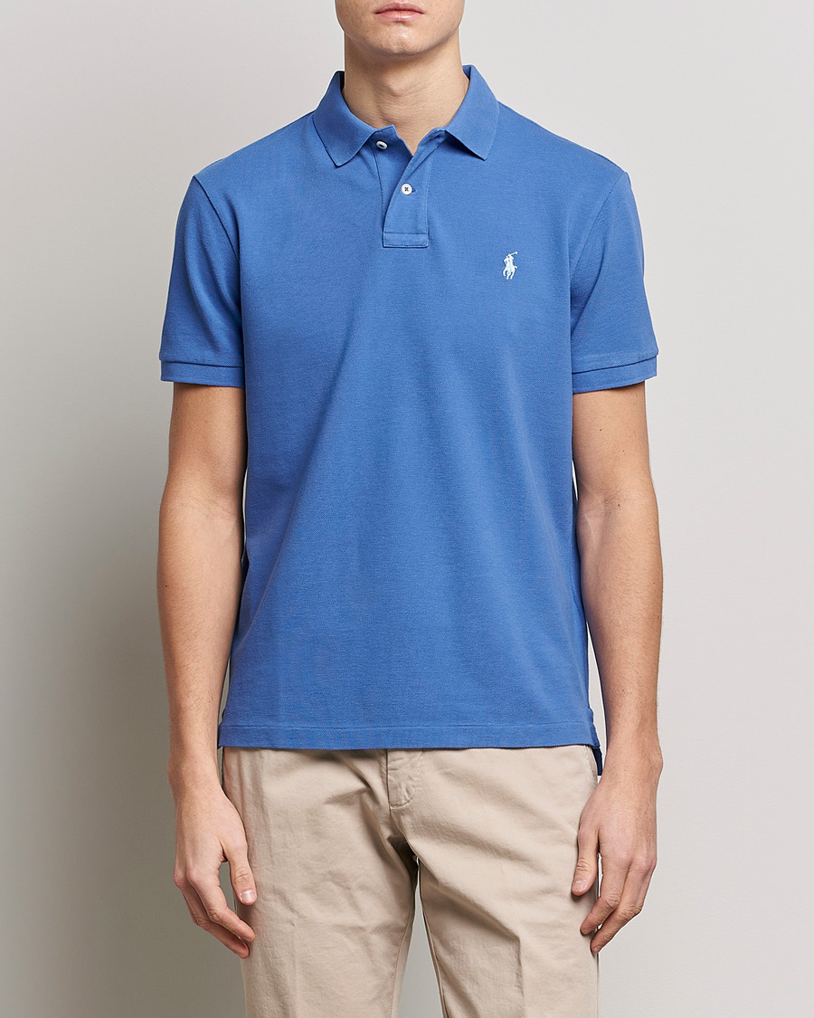 Herre | Pikéer | Polo Ralph Lauren | Custom Slim Fit Polo Maidstone Blue