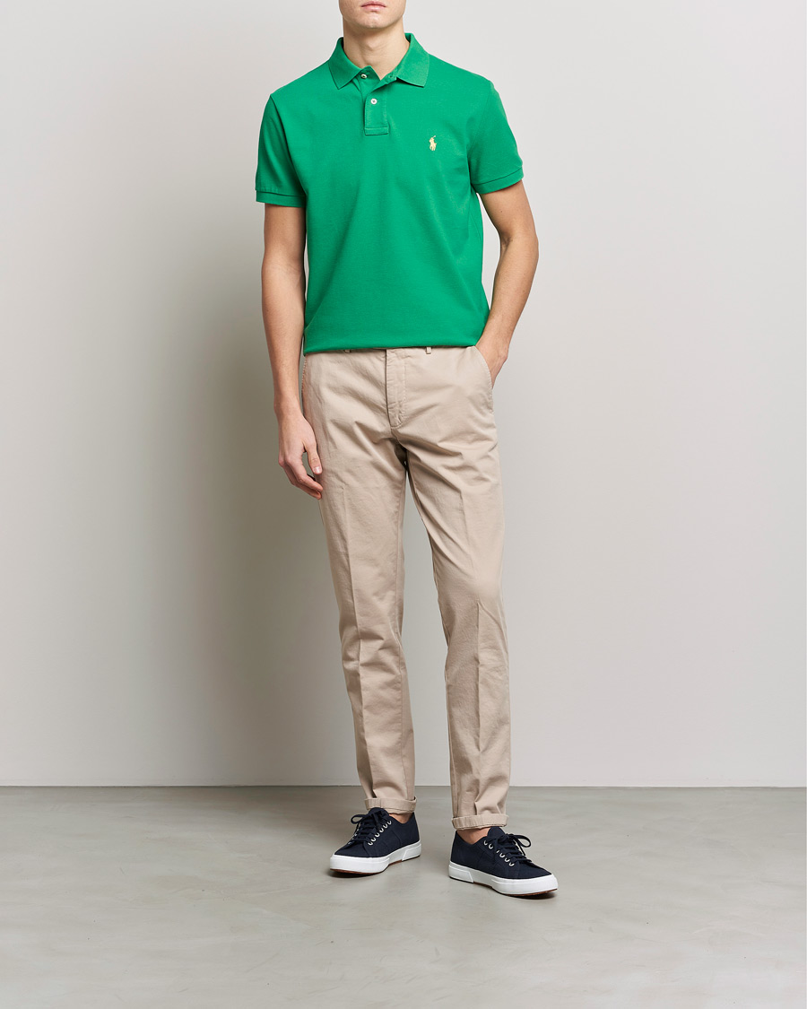 Herre | Pikéer | Polo Ralph Lauren | Custom Slim Fit Polo Optic Green